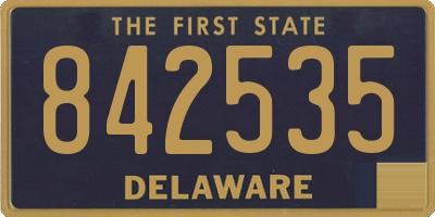 DE license plate 842535