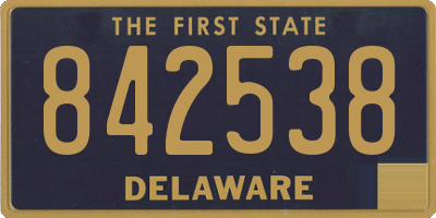 DE license plate 842538