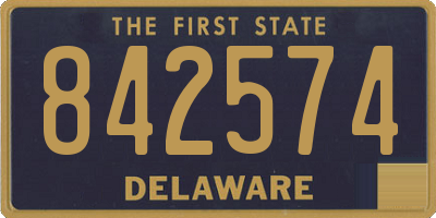 DE license plate 842574