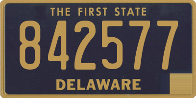 DE license plate 842577