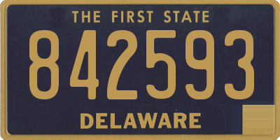 DE license plate 842593
