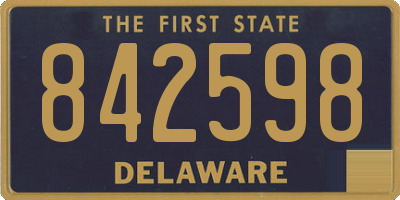 DE license plate 842598