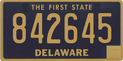 DE license plate 842645