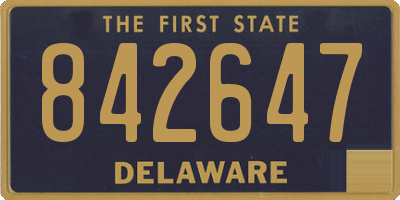 DE license plate 842647