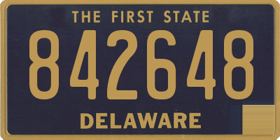 DE license plate 842648