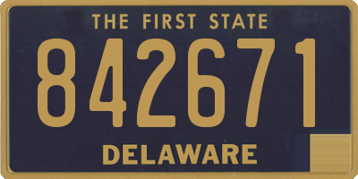 DE license plate 842671