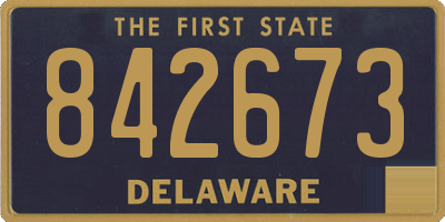 DE license plate 842673