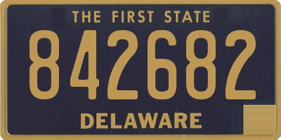 DE license plate 842682
