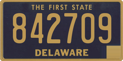 DE license plate 842709