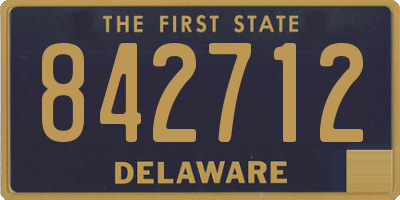 DE license plate 842712