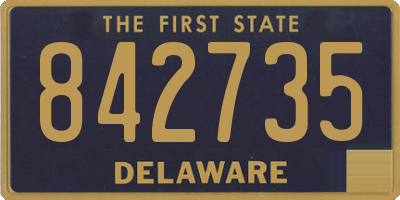 DE license plate 842735