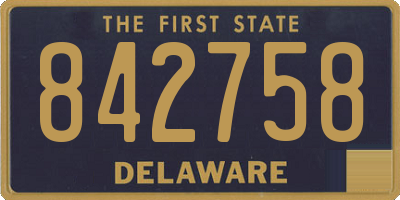 DE license plate 842758