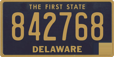 DE license plate 842768