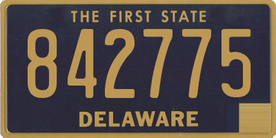 DE license plate 842775