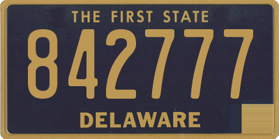 DE license plate 842777