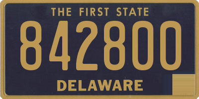 DE license plate 842800