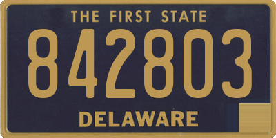 DE license plate 842803