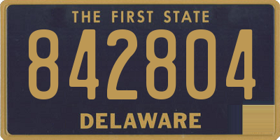 DE license plate 842804