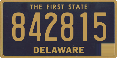 DE license plate 842815