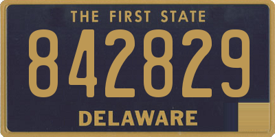 DE license plate 842829
