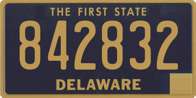 DE license plate 842832