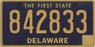 DE license plate 842833