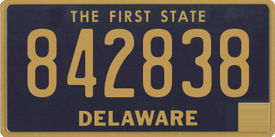 DE license plate 842838