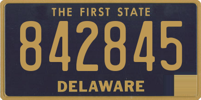 DE license plate 842845