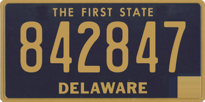 DE license plate 842847
