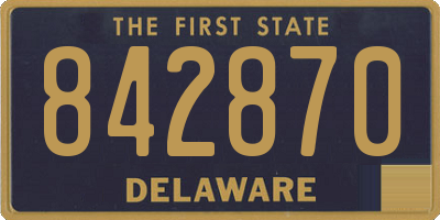 DE license plate 842870