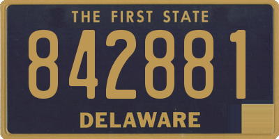 DE license plate 842881
