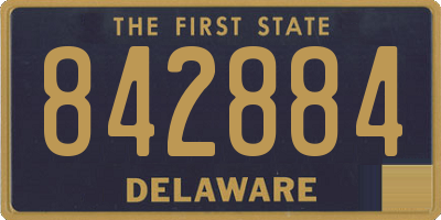 DE license plate 842884