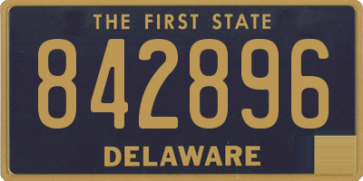 DE license plate 842896