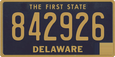 DE license plate 842926