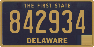 DE license plate 842934