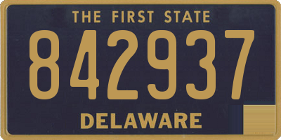 DE license plate 842937