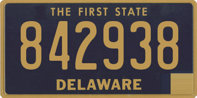 DE license plate 842938