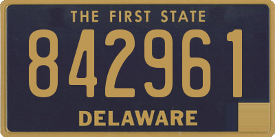 DE license plate 842961