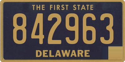 DE license plate 842963