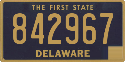 DE license plate 842967
