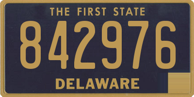 DE license plate 842976