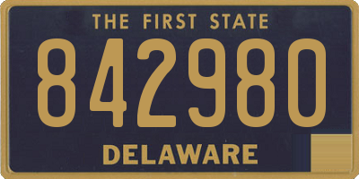 DE license plate 842980