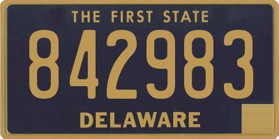 DE license plate 842983
