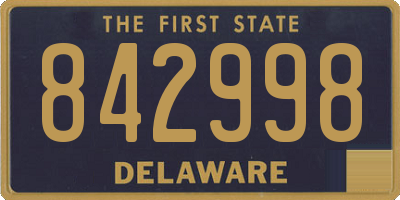 DE license plate 842998