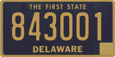 DE license plate 843001