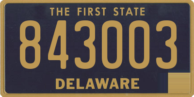 DE license plate 843003