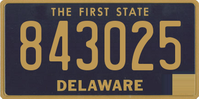 DE license plate 843025