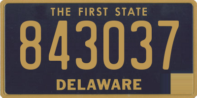 DE license plate 843037