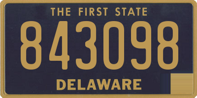 DE license plate 843098