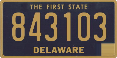 DE license plate 843103